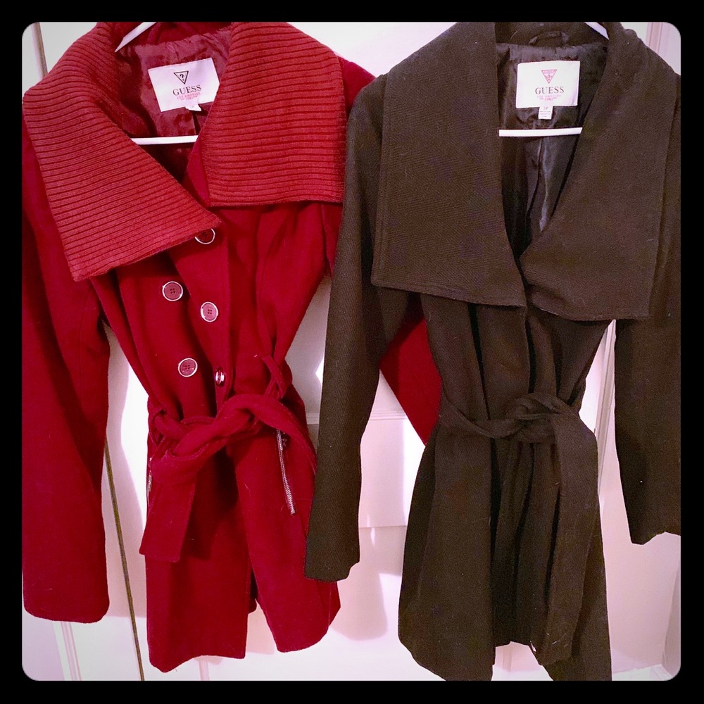 Black and cranberry Guess coat bundle!!!